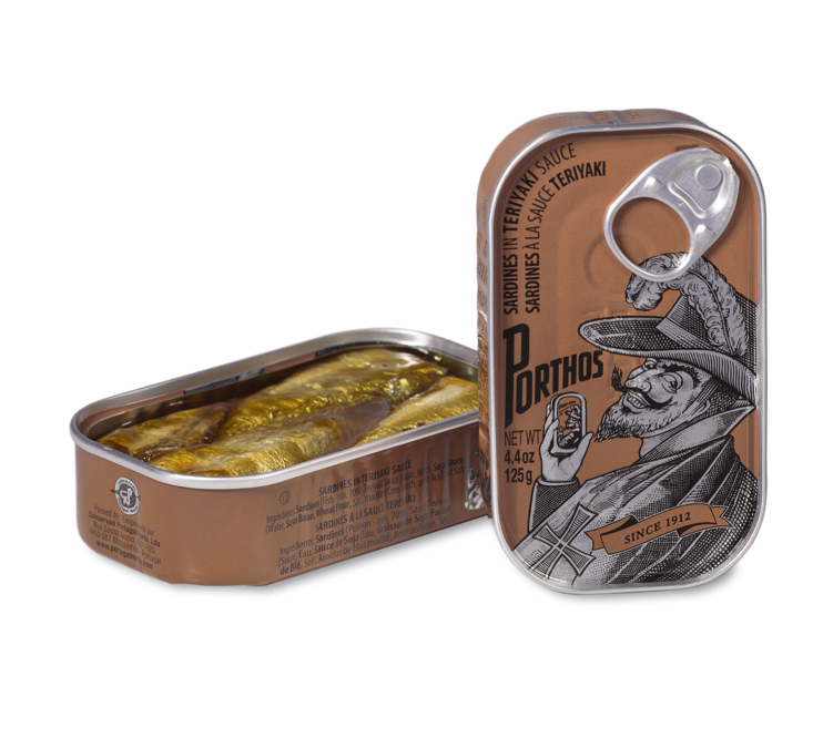Porthos Sardines vintage à la sauce teriyaki 112 / 81 g