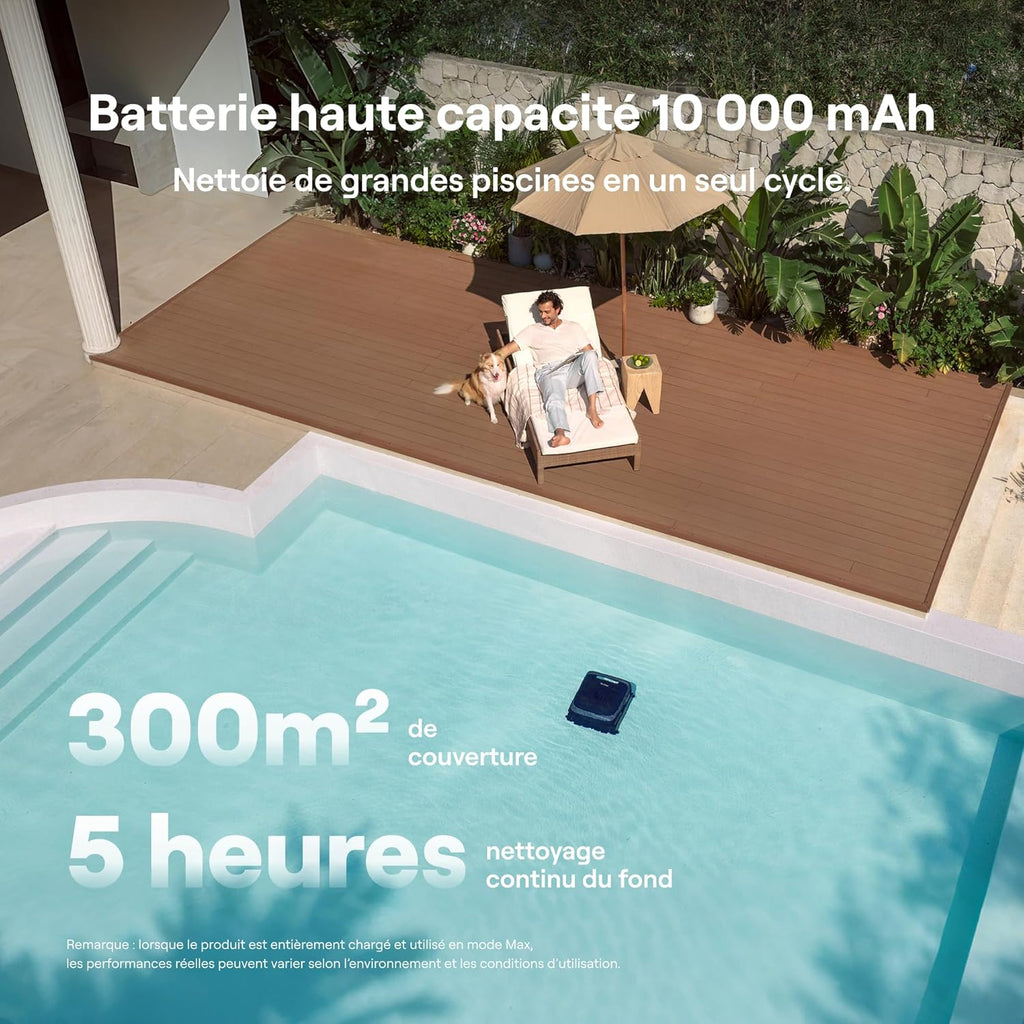 Beatbot M70 Version Robot de Piscine, Nettoyeur de Piscine 4-en-1, Débit de 25700 L/h, Station d'Accueil de Surface Intelligente, Capacité de Déchets de 6 L, Batterie de 10000 mAh