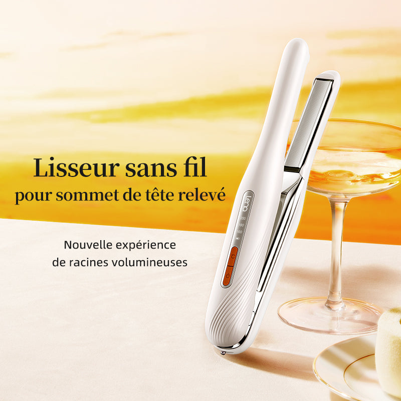 lena Pince lissante sans fil 12 mm plaque incurvée technologie de chauffage MCH volume haut de tête 150 g