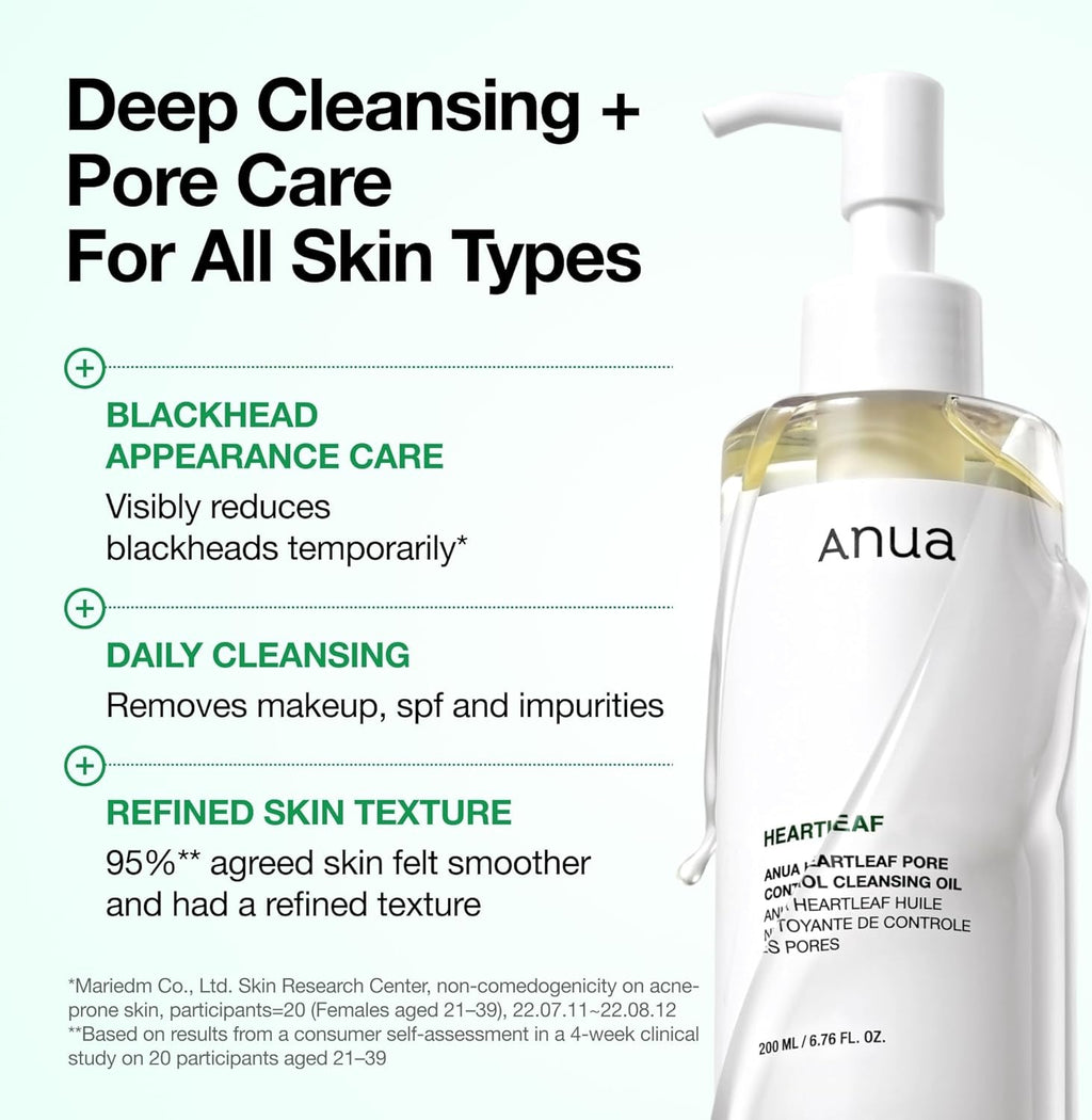ANUA HEARLEAF Huile nettoyante Pore Control 200 ml