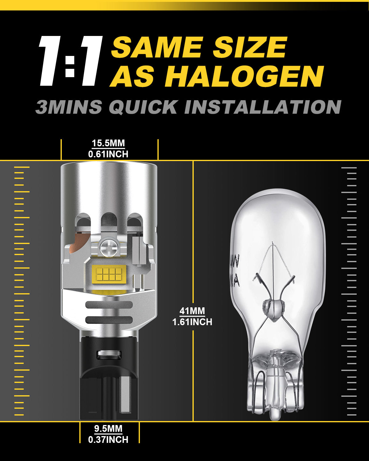KATUR Ampoule LED W16W 700 % de luminosité, Compatible CANBUS sans code d'erreur, blanc 6500 K, 6000 lm, avec ventilateur de refroidissement, haute vitesse, T15 912 921