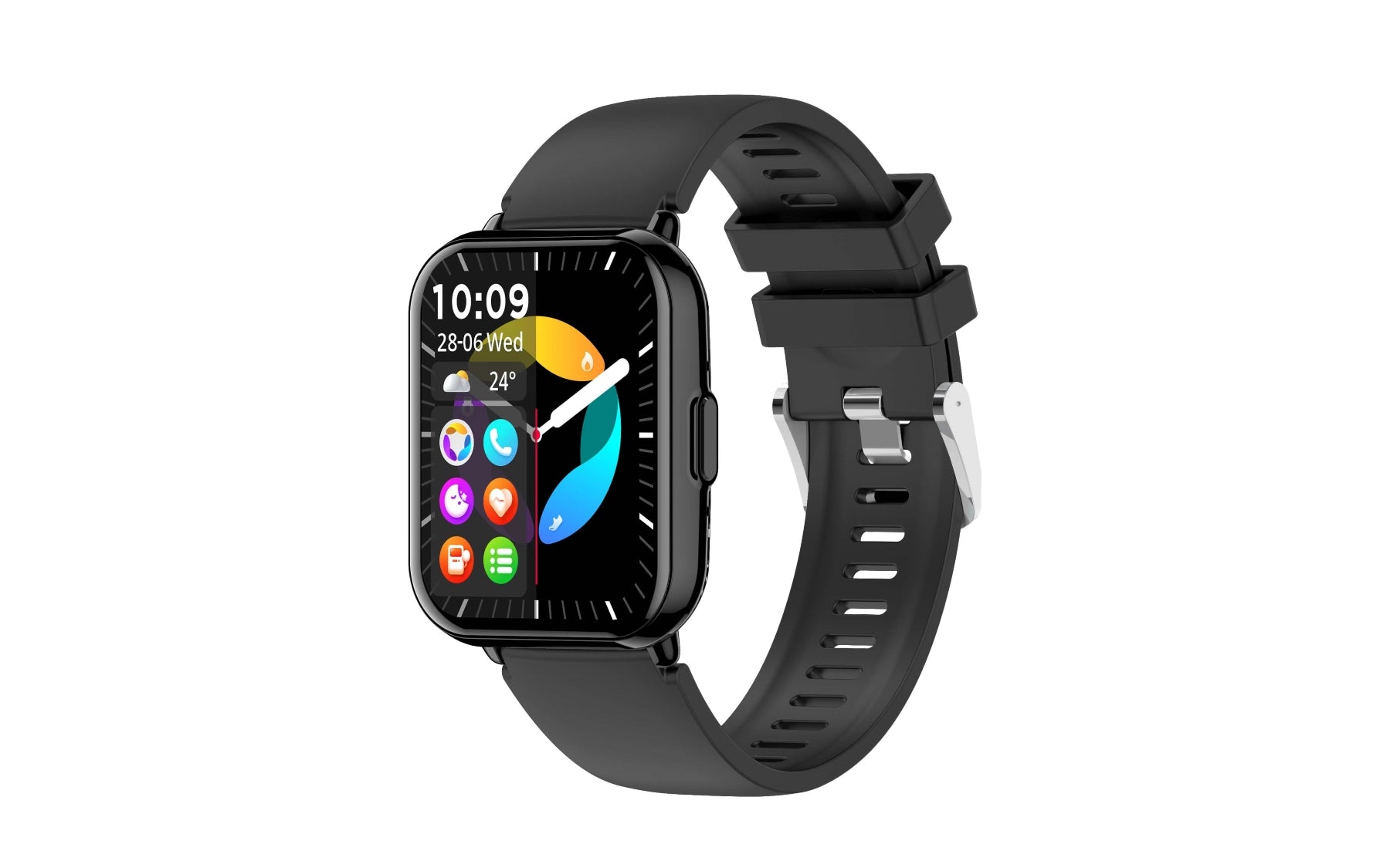 Newmine Montre connectée de sport - Noir - Appels Bluetooth, monitoring de l’oxygène dans le sang, de la fréquence cardiaque, du stress et du sommeil, alertes de messages