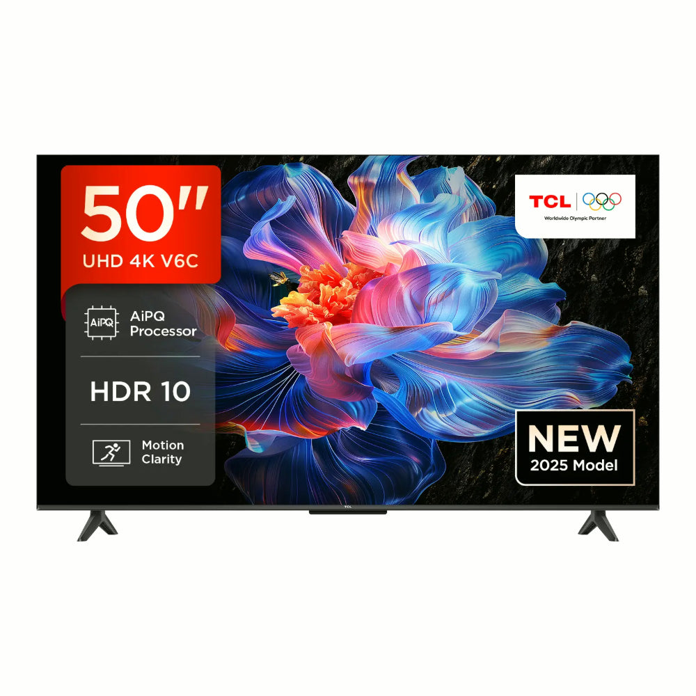TCL 50V6C - Smart TV 4K Ultra HD 50 pouces - HDR10+ et Dolby Vision - Dalle HVA