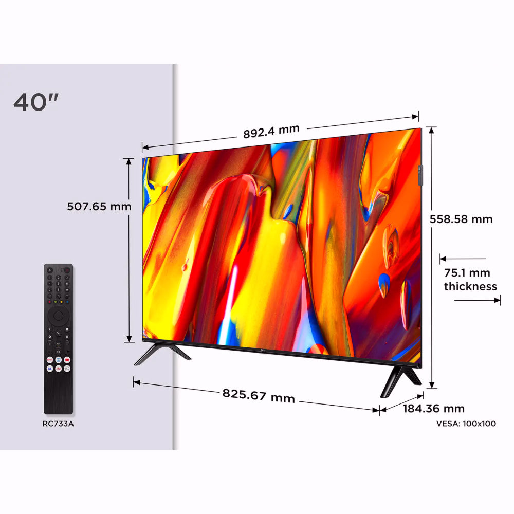 TCL 40V5C 2025 QLED, Full HD - 40 pouces