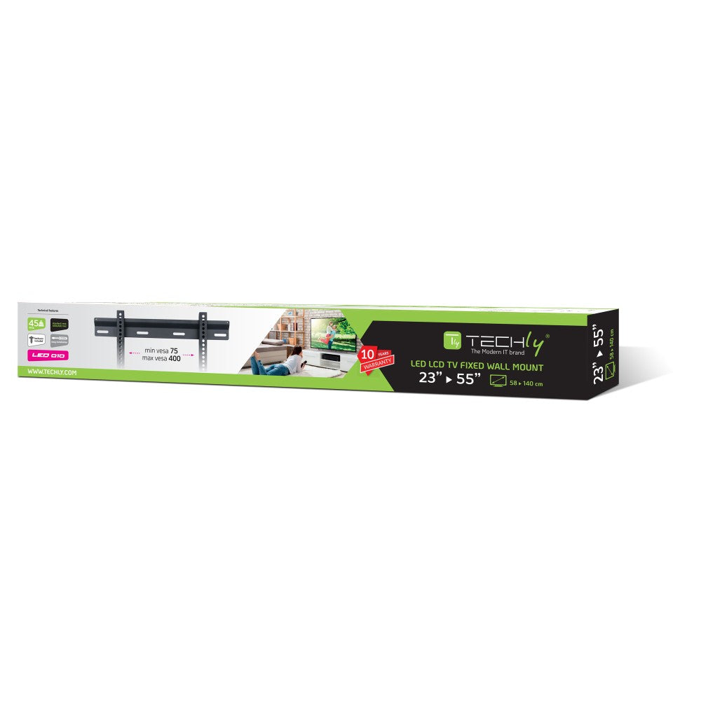 Support Mural pour TV 55 pouces (139,7 cm) Noir, Modèle ICA-PLB-114M