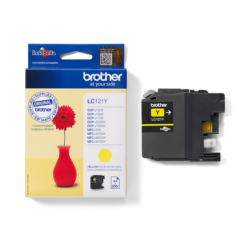 Brother LC-121Y cartouche d'encre 1 pièce(s) Original Jaune
