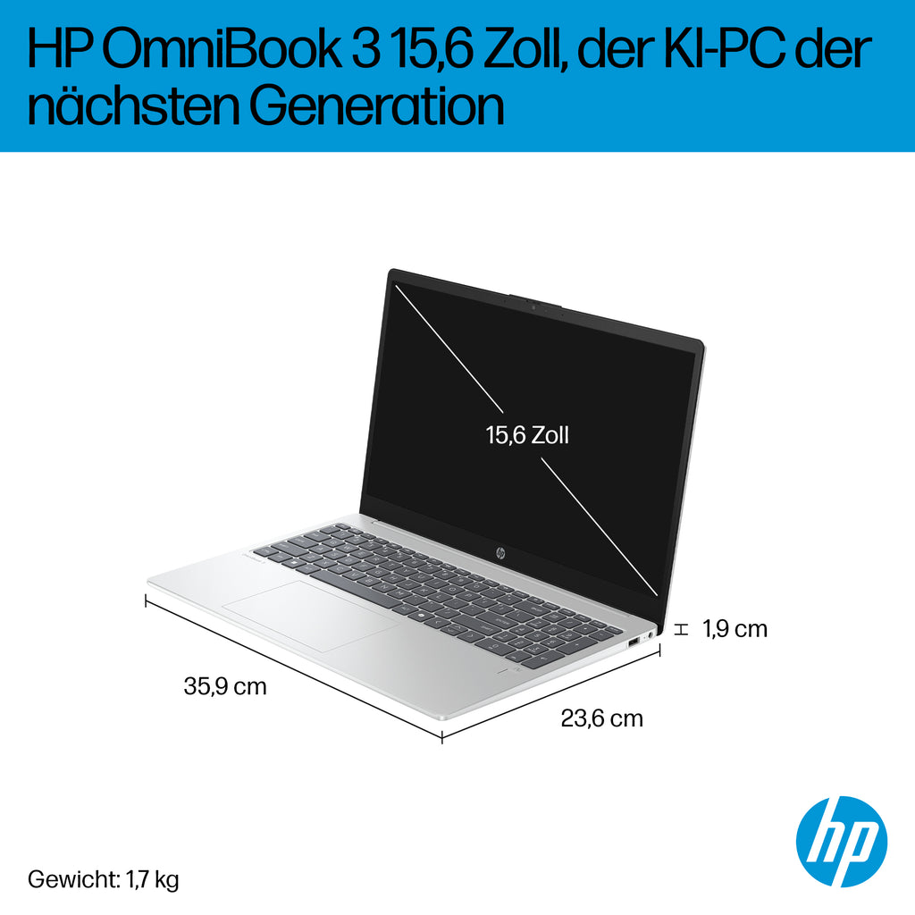 HP OmniBook 3 NGAI 15-fn0653ng 39,6cm (15,6 ) AI5 16GB 1TB SSD