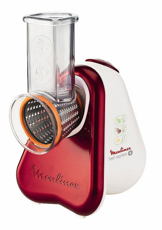 Moulinex DJ756G Râpe Électrique et Spiraliseur, Rouge et Blanc