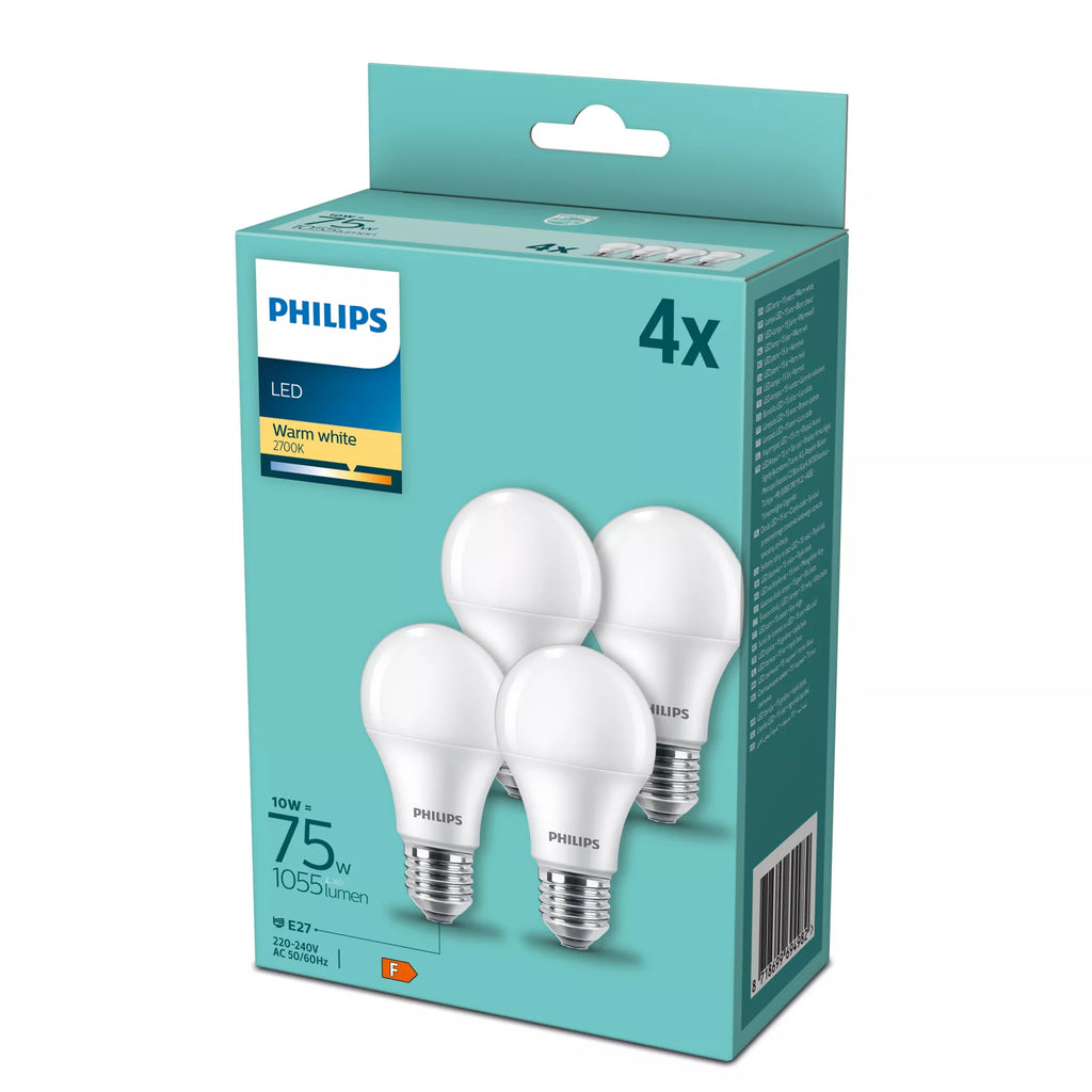 Philips Ampoule 75W A60 E27 x4