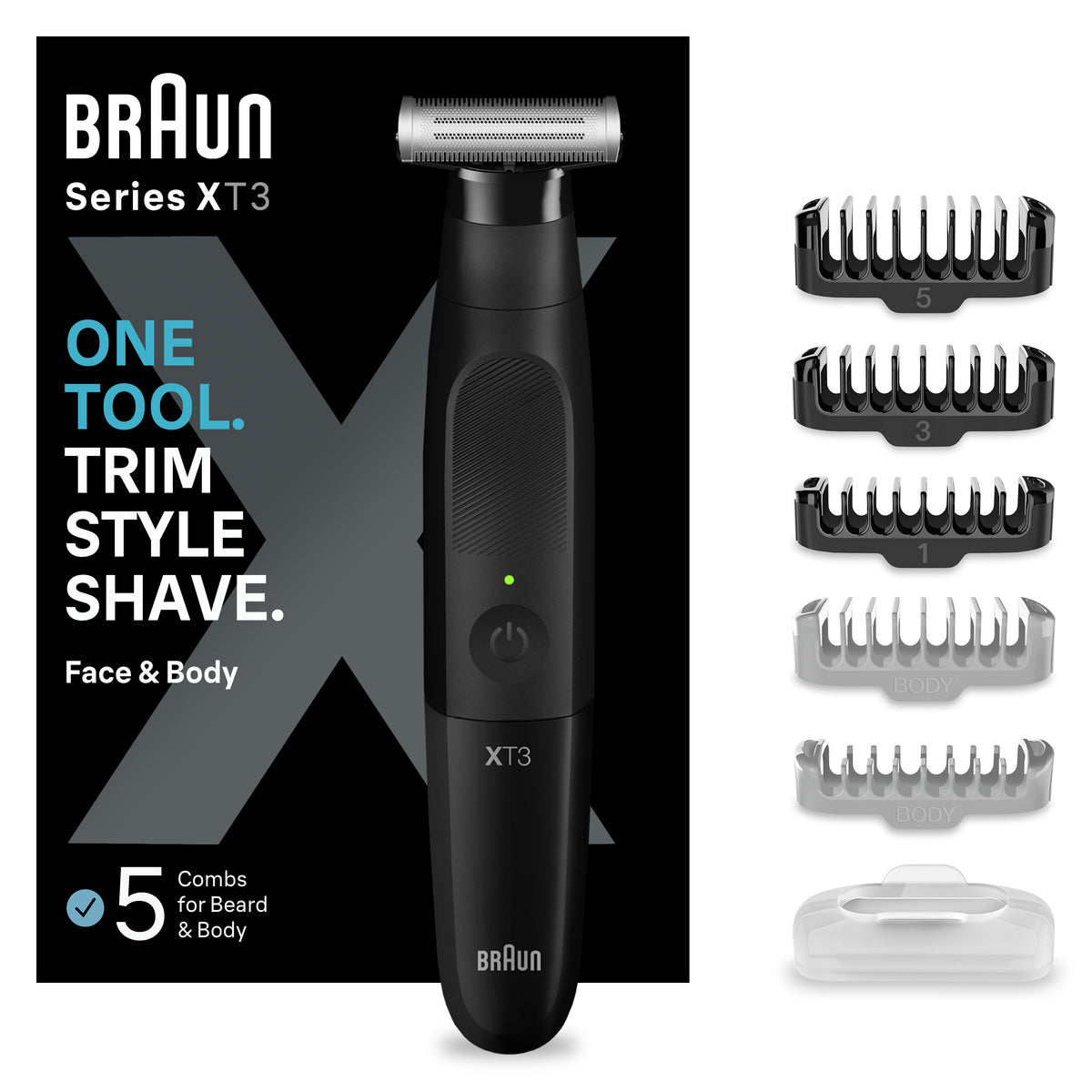 Braun XT3200 Tondeuse Hybride Noir, Batterie NiMH