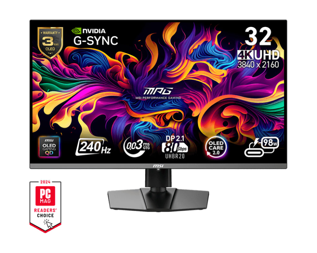 MSI MPG 322URX QD-OLED Écran PC 31.5" 4K UHD 3840 x 2160 Noir