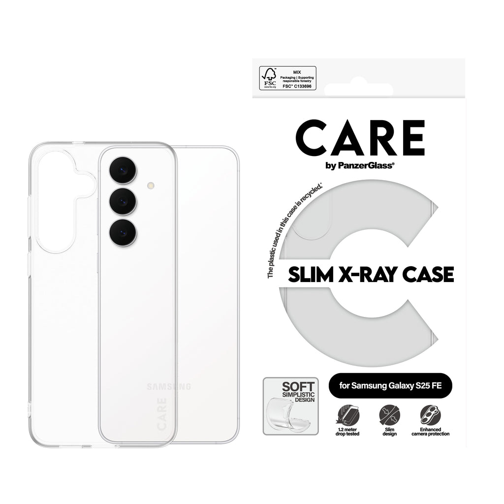 PanzerGlass CARE™ by ® X-Ray Case Samsung Galaxy S25 FE 5G coque de protection pour téléphones portables Housse Transparent