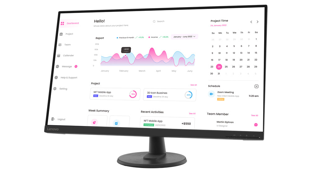 Lenovo D32-40 32 VA 1920 x 1080 (Full HD) HDMI DisplayPort 60Hz