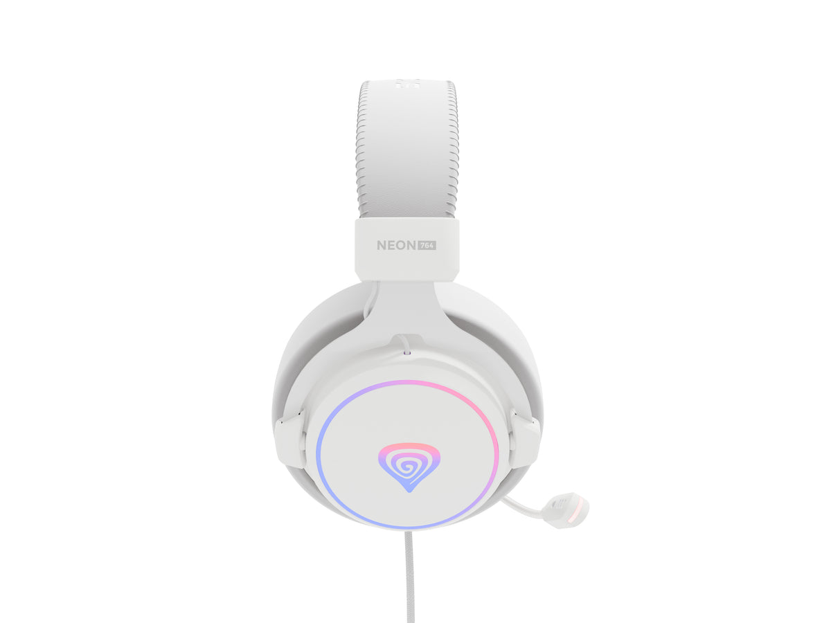 GENESIS Neon 764 Casque Avec fil Arceau Gaming USB Type-A Blanc - vue 4