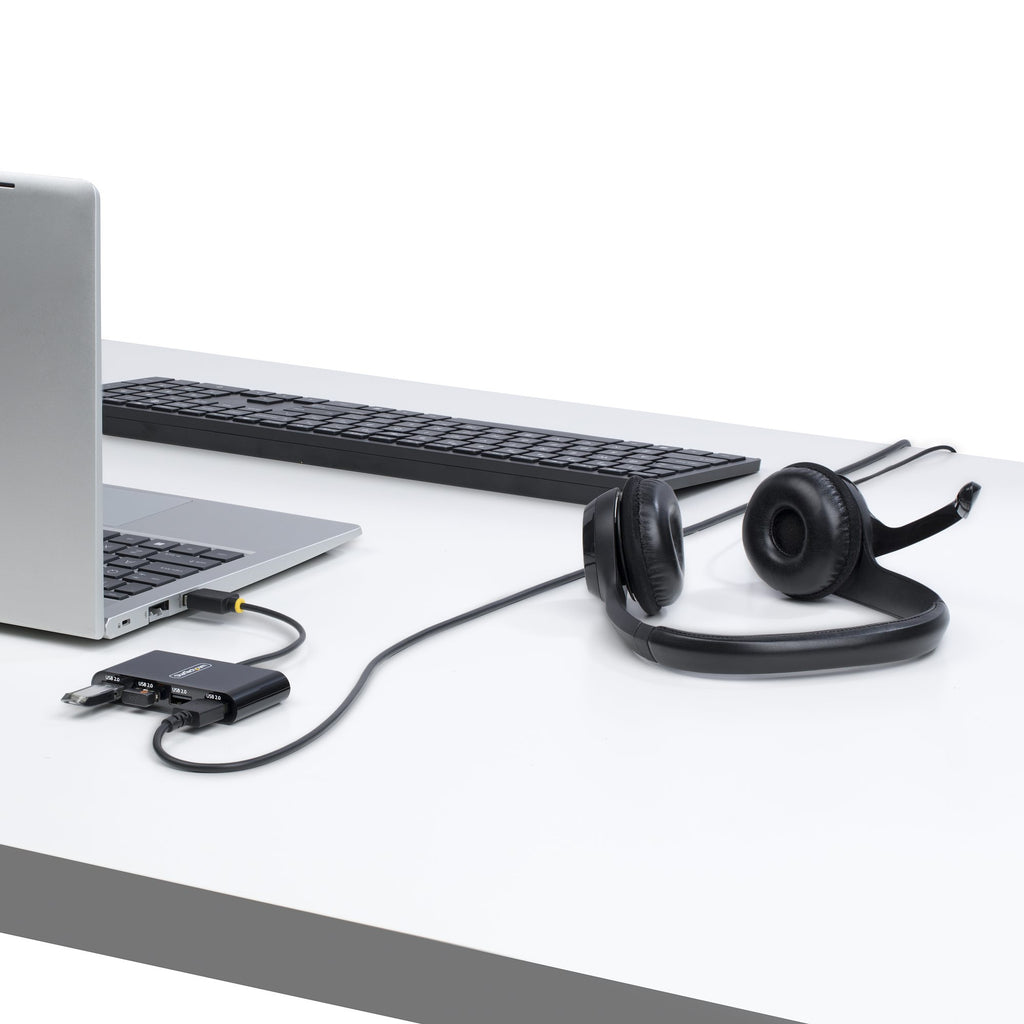 StarTech.com Hub USB 2.0 à 4 Ports, Alimentation par Bus, Portable, 480Mbps, Protection OCP