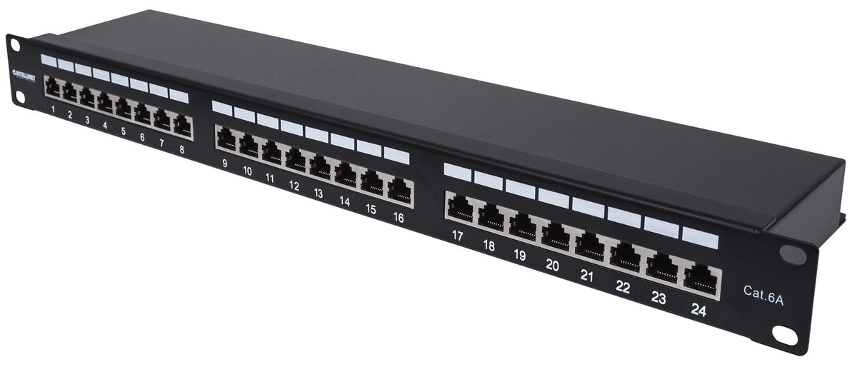 Intellinet Panneau de Brassage Cat6A FTP 24 Ports 1U Blindé Noir