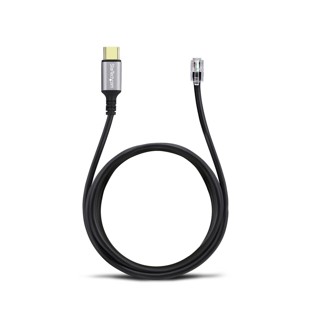 StarTech.com Adaptateur USB-C vers RJ9 pour Combiné Téléphonique et Casque, 1,8m