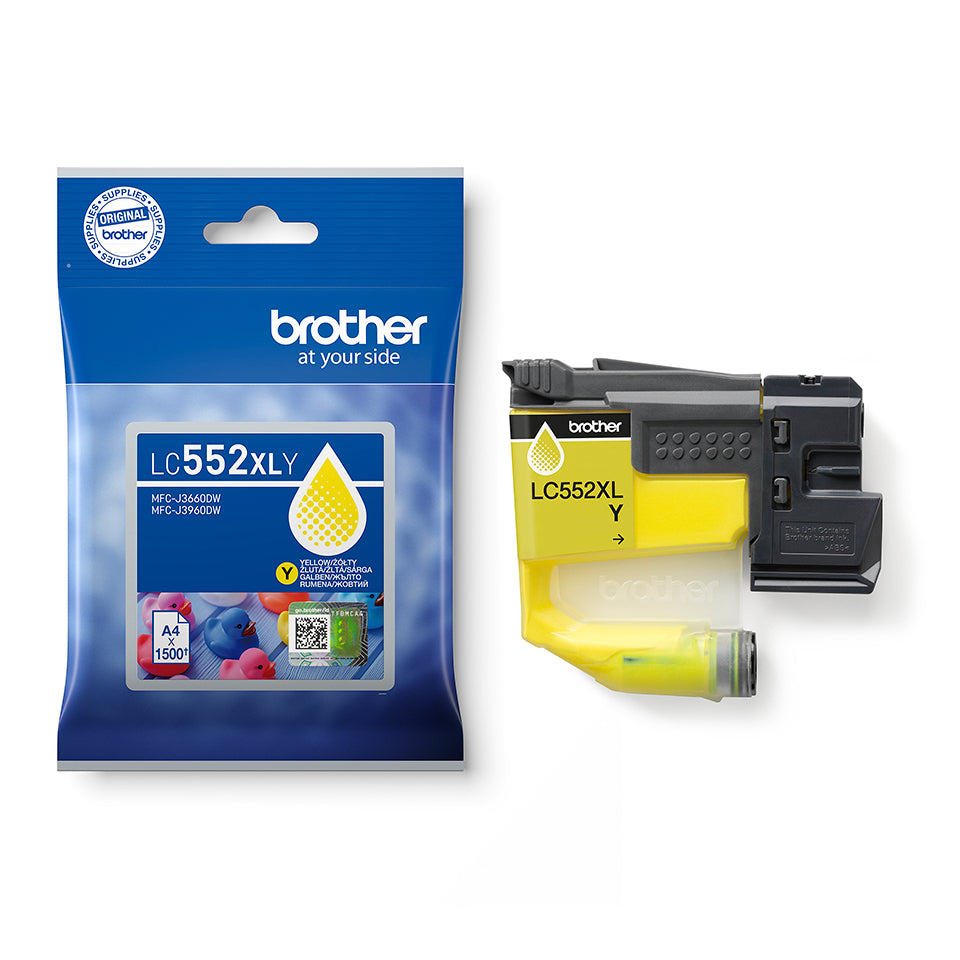 Brother LC552XLY cartouche d'encre 1 pièce(s) Original Jaune - vue 3