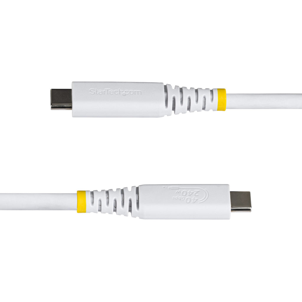StarTech.com Câble USB4 1m 40 Gbps USB-C Certifié USB-IF 240W PD 8K 60Hz DP2.1 Blanc
