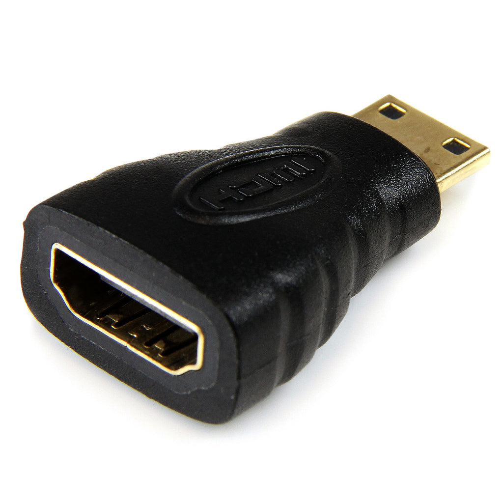 StarTech.com Adaptateur Mini HDMI vers HDMI, Haute Vitesse 4K 30Hz, HDMI 1.4, Connecteurs Plaqués Or, Noir