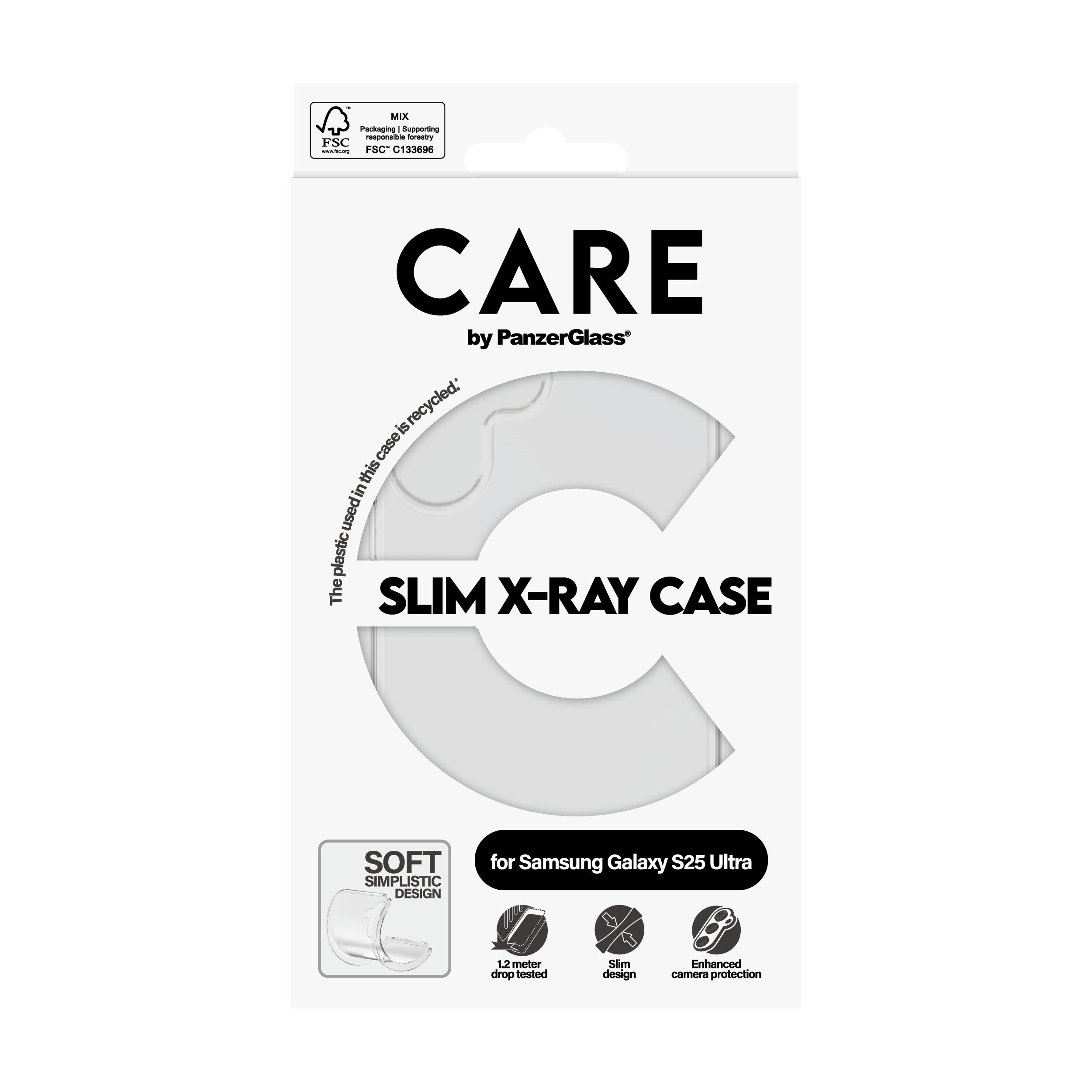 PanzerGlass PanzerGlass CARE™ by ® X-Ray Case Samsung Galaxy S25 Ultra coque de protection pour téléphones portables Housse Transparent