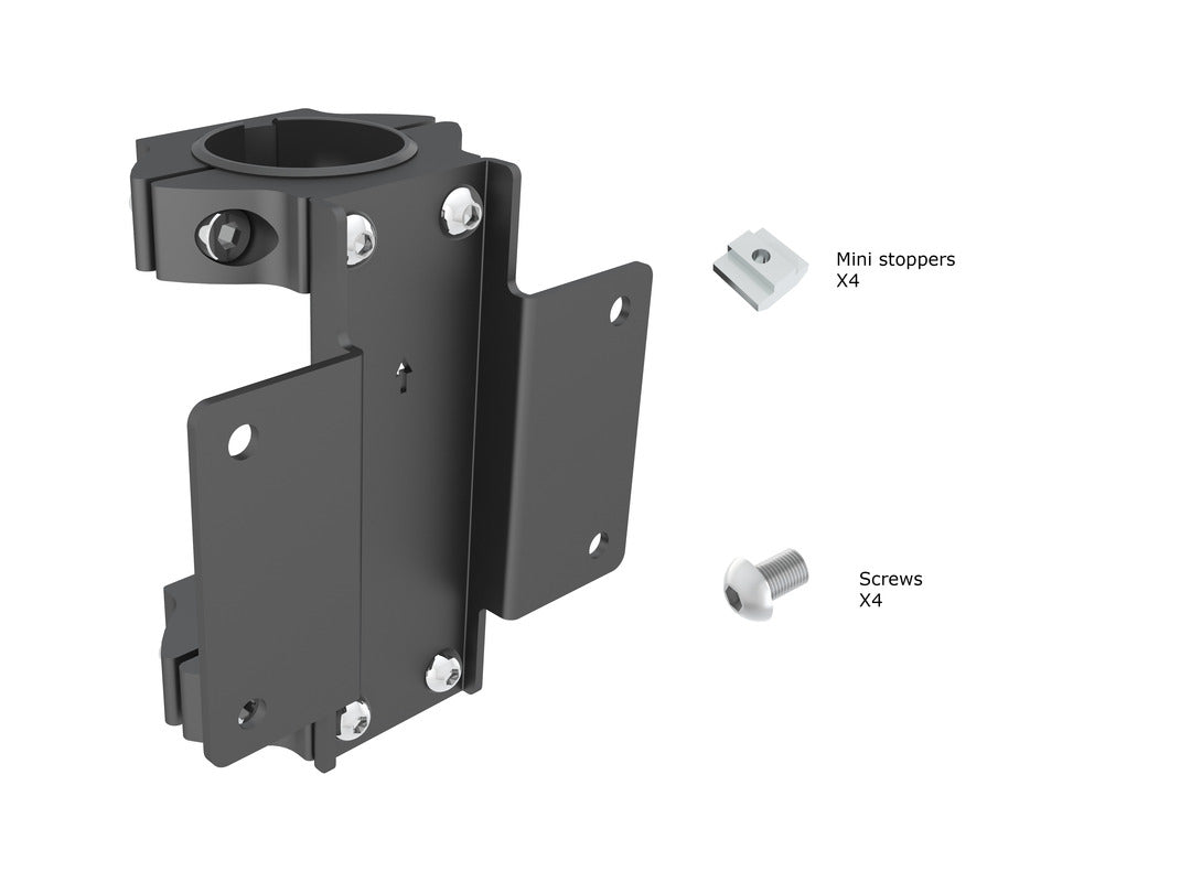 Accessoire de Montage de Moniteur Multibrackets 3668, Collier de Serrage en Acier Noir