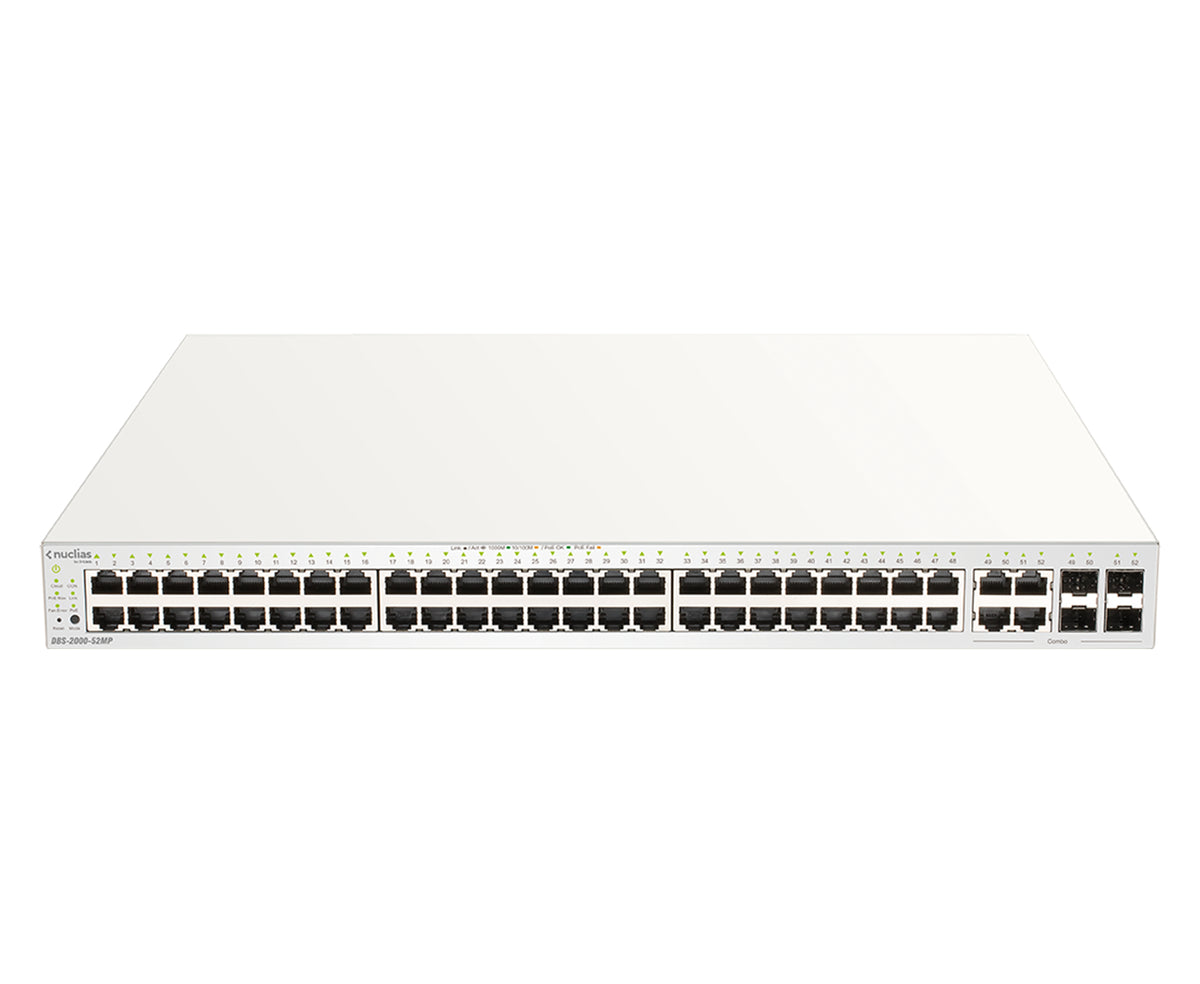 D-Link DBS-2000-52MP Commutateur Réseau Géré L2 Gigabit Ethernet PoE Gris