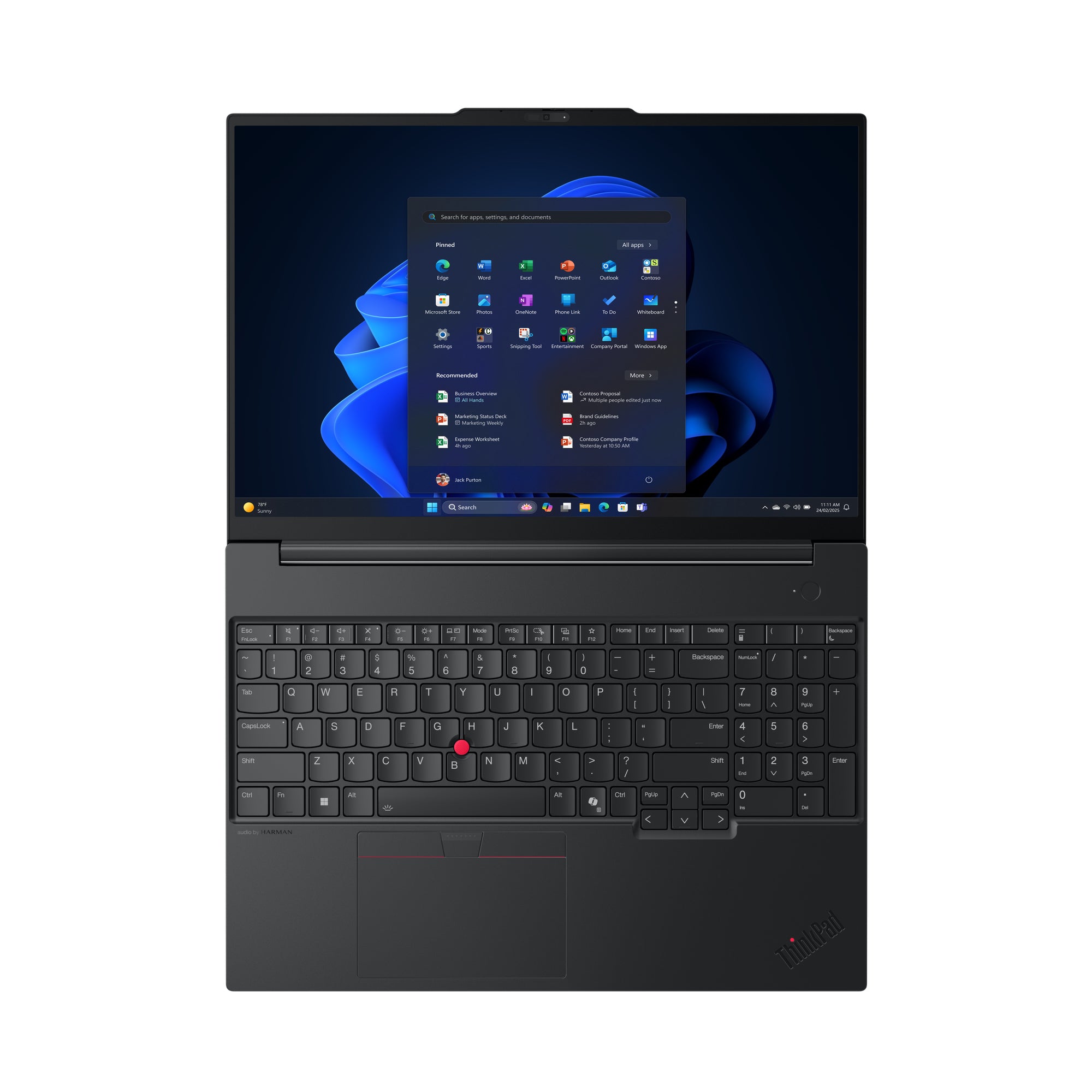 Lenovo ThinkPad E16 Gen 3 (Intel) Intel Core Ultra 5 225U Ordinateur portable 40,6 cm (16") WUXGA 32 Go DDR5-SDRAM 1 To SSD Wi-Fi 6E (802.11ax) Windows 11 Pro Allemand Noir