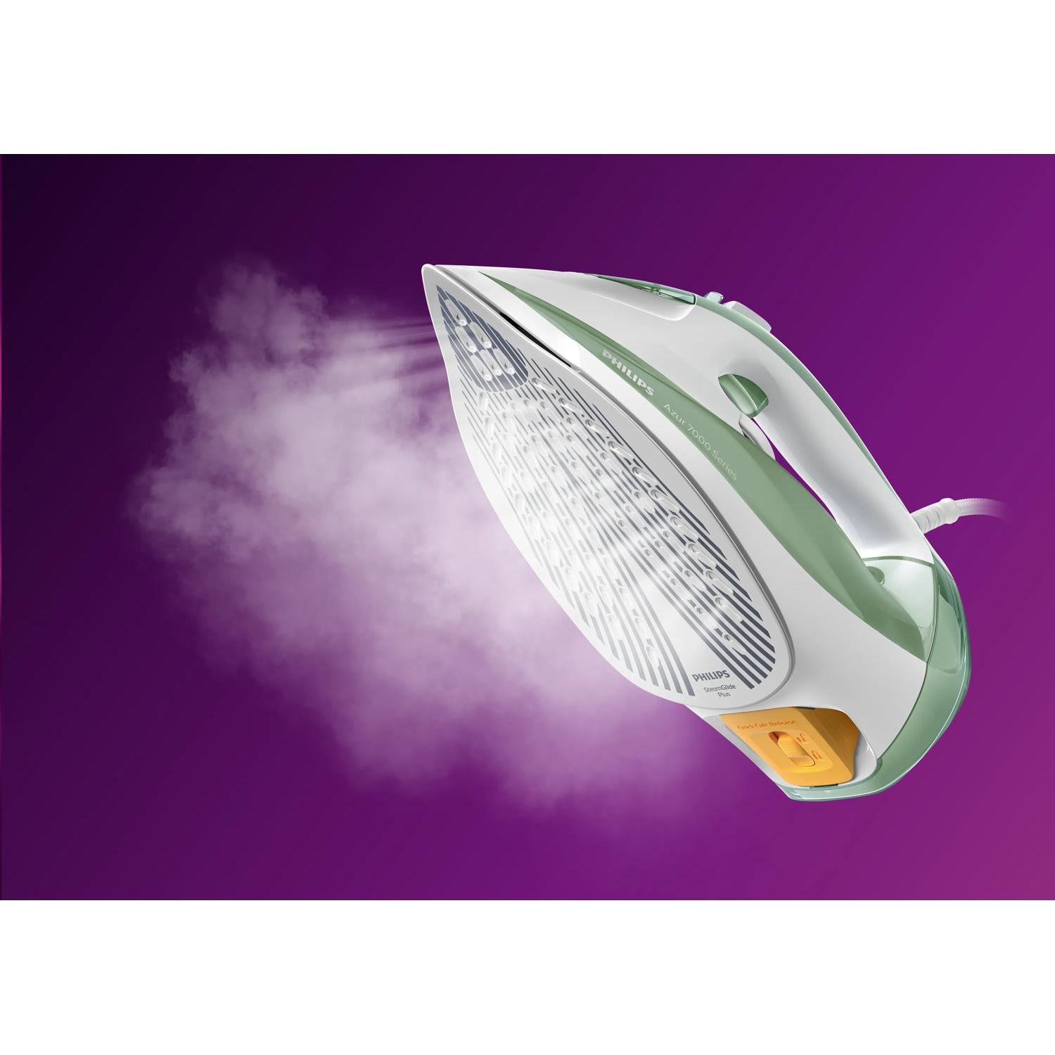 Philips 7000 series DST7012/70 fer à repasser Fer à vapeur Semelle SteamGlide Plus 2600 W Vert, Gris