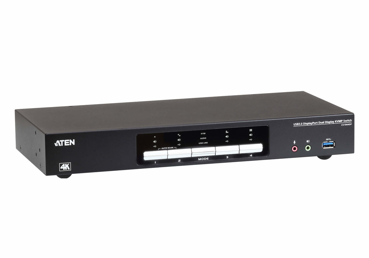 ATEN Commutateur KVMP™ deux affichage DisplayPort 4K 4 ports USB 3.0 - vue 4