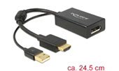 Delock Adapter HDMI-A Stecker > DisplayPort 1.2 Buchse schwarz