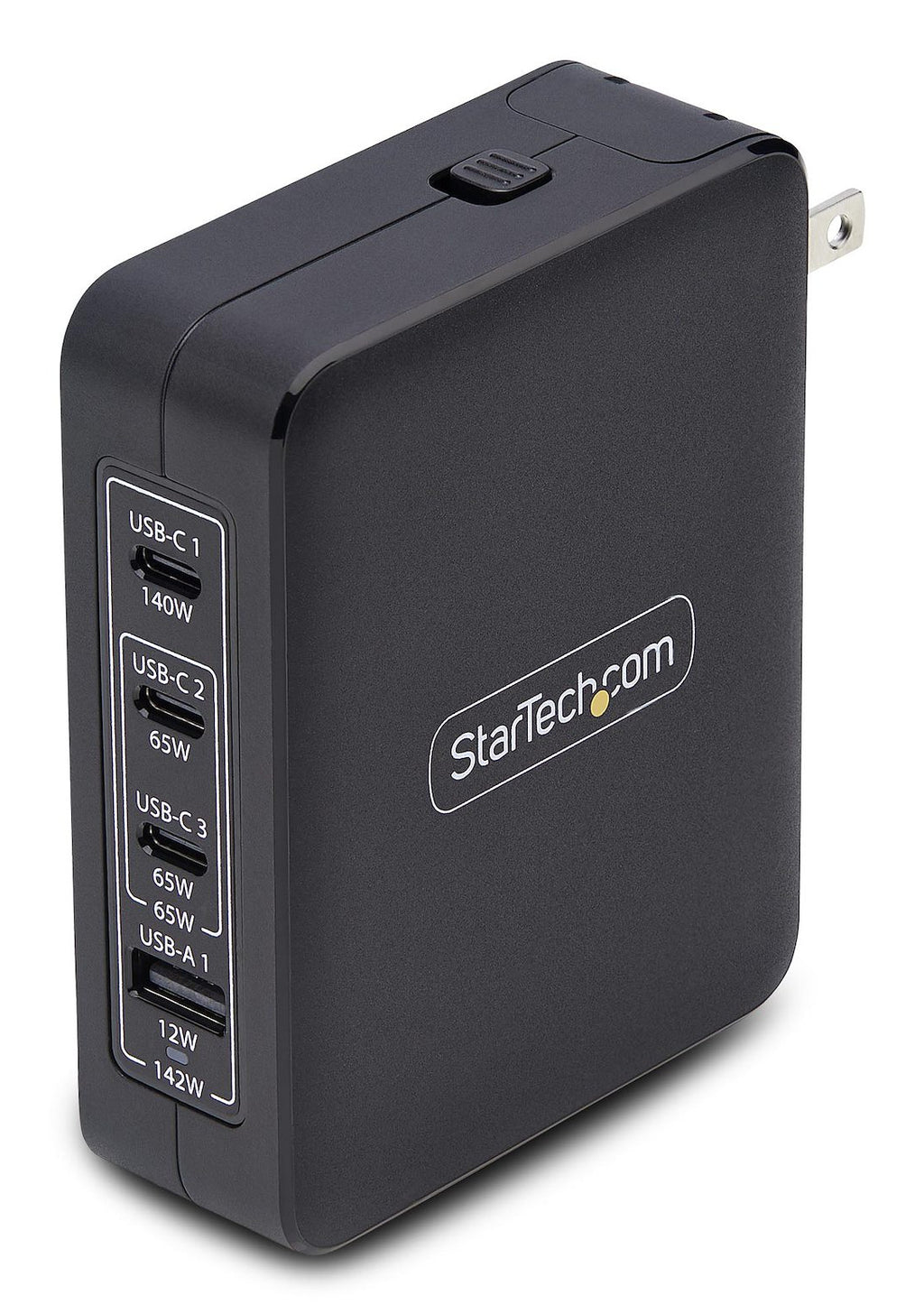 StarTech.com Chargeur Mural USB-C 140W GaN, 3x USB-C et 1x USB-A, Power Delivery 3.1 International