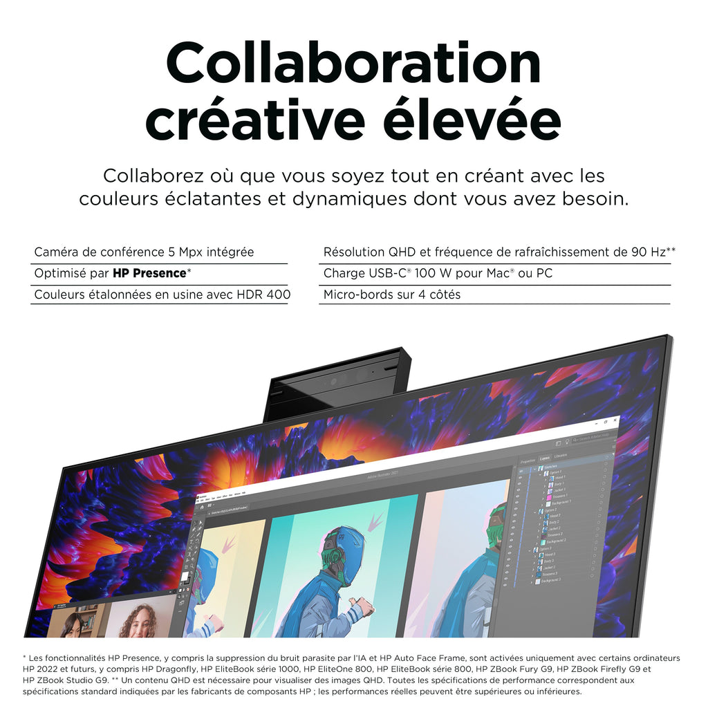 HP Z24m G3 Écran de Conférence QHD 23,8 pouces - vue 8