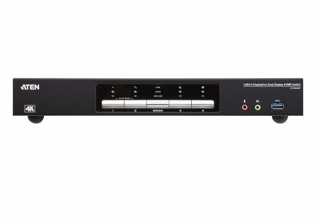 ATEN Commutateur KVMP™ deux affichage DisplayPort 4K 4 ports USB 3.0 - vue 3