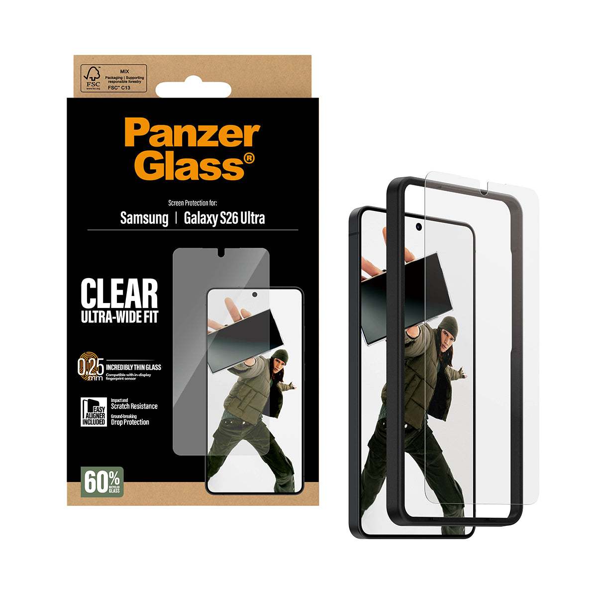 PanzerGlass ® Screen Protector Samsung Galaxy S26 Ultra | Ultra-Wide Fit w. EasyAligner Protection d'écran transparent 1 pièce(s)