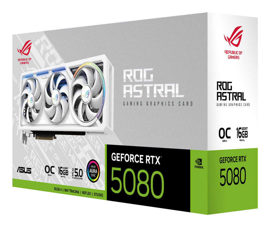 ASUS ROG Astral NVIDIA GeForce RTX 5080 16 Go GDDR7 White