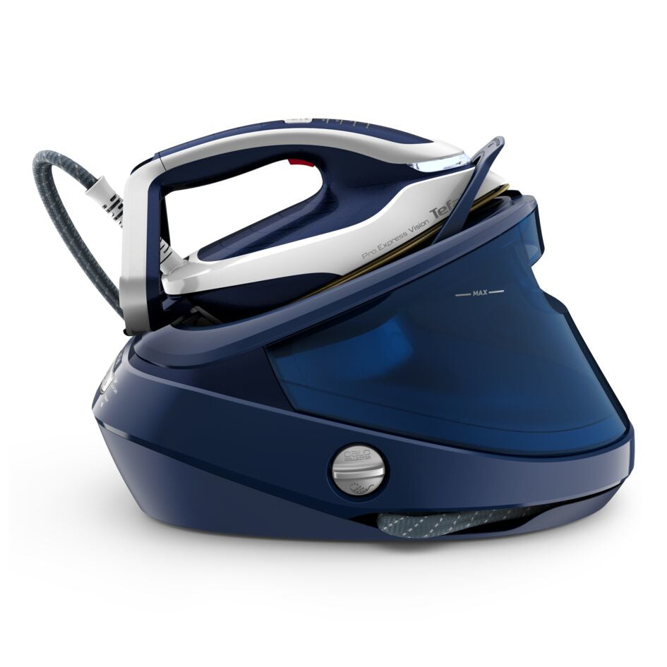Tefal Pro Express Vision GV9812 Centrale Vapeur 3000 W, Semelle Durilium AirGlide Autoclean, Bleu et Blanc