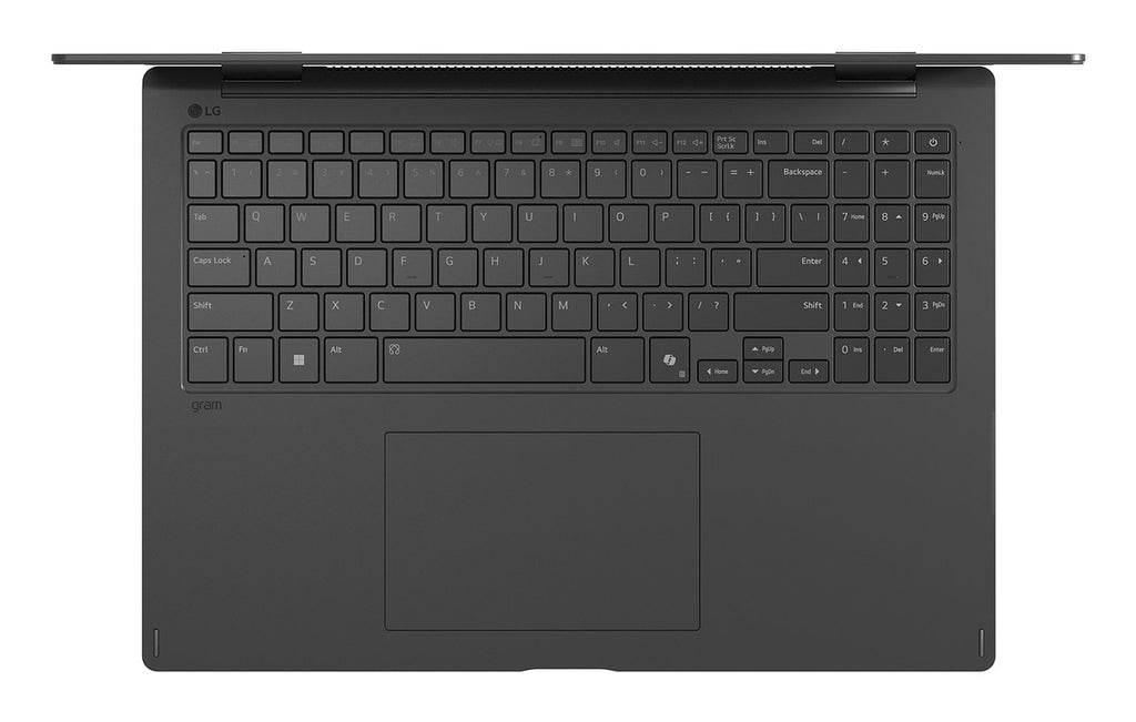 LG Gram Pro 16TB90TP Intel Core Ultra 7 255H Hybride (2-en-1) 40,6 cm (16") Écran tactile WQXGA+ 16 Go LPDDR5x-SDRAM 1 To SSD Wi-Fi 7 (802.11be) Windows 11 Pro Allemand Noir
