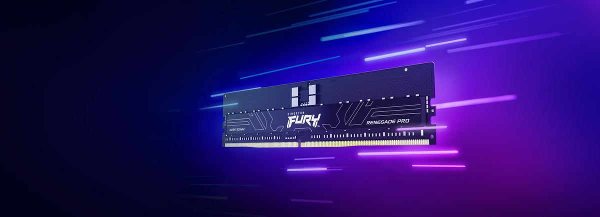 Kingston Technology FURY 128GB 7600MT/s DDR5 ECC Reg CL40 DIMM (Kit of 4) 1Rx8 Renegade Pro Black