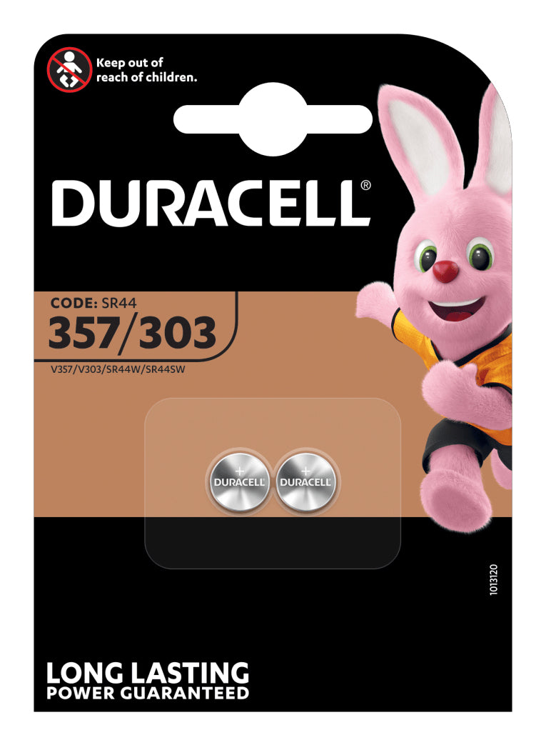 Duracell Batterie Bouton SR44 303/357 Argent-Oxide