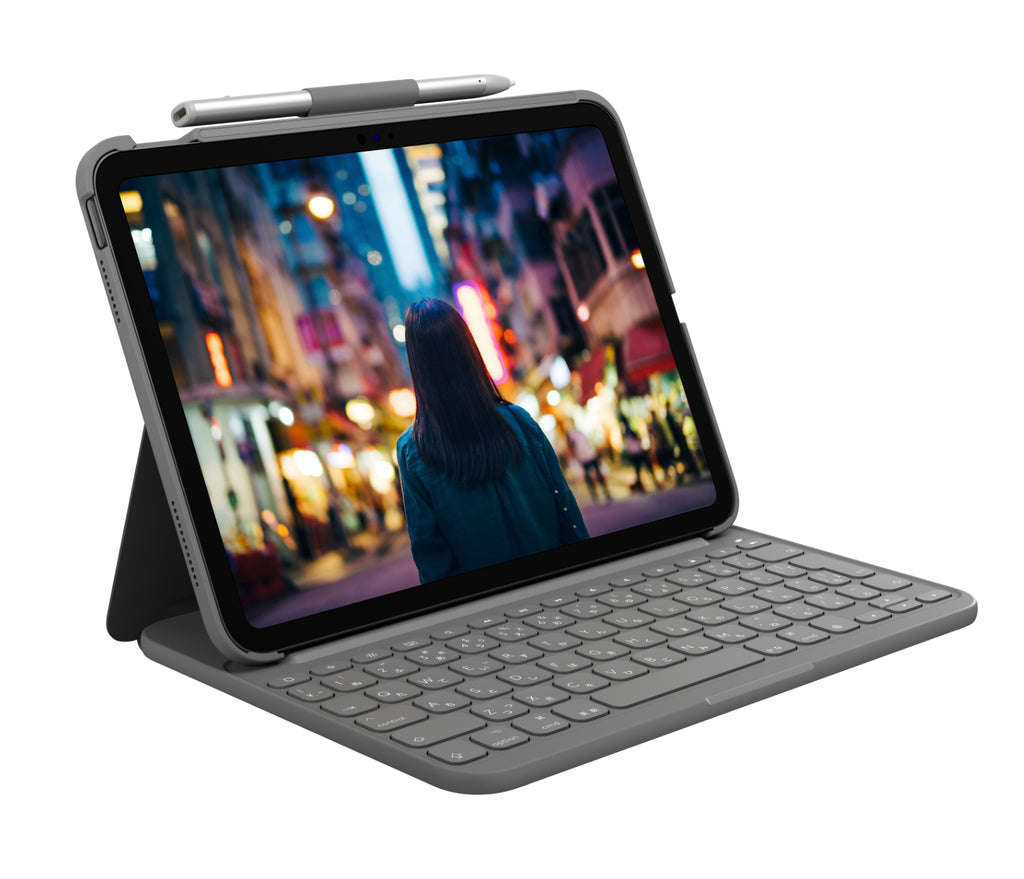 Logitech Slim Folio Clavier et Étui Folio Sans Fil, Disposition Allemande