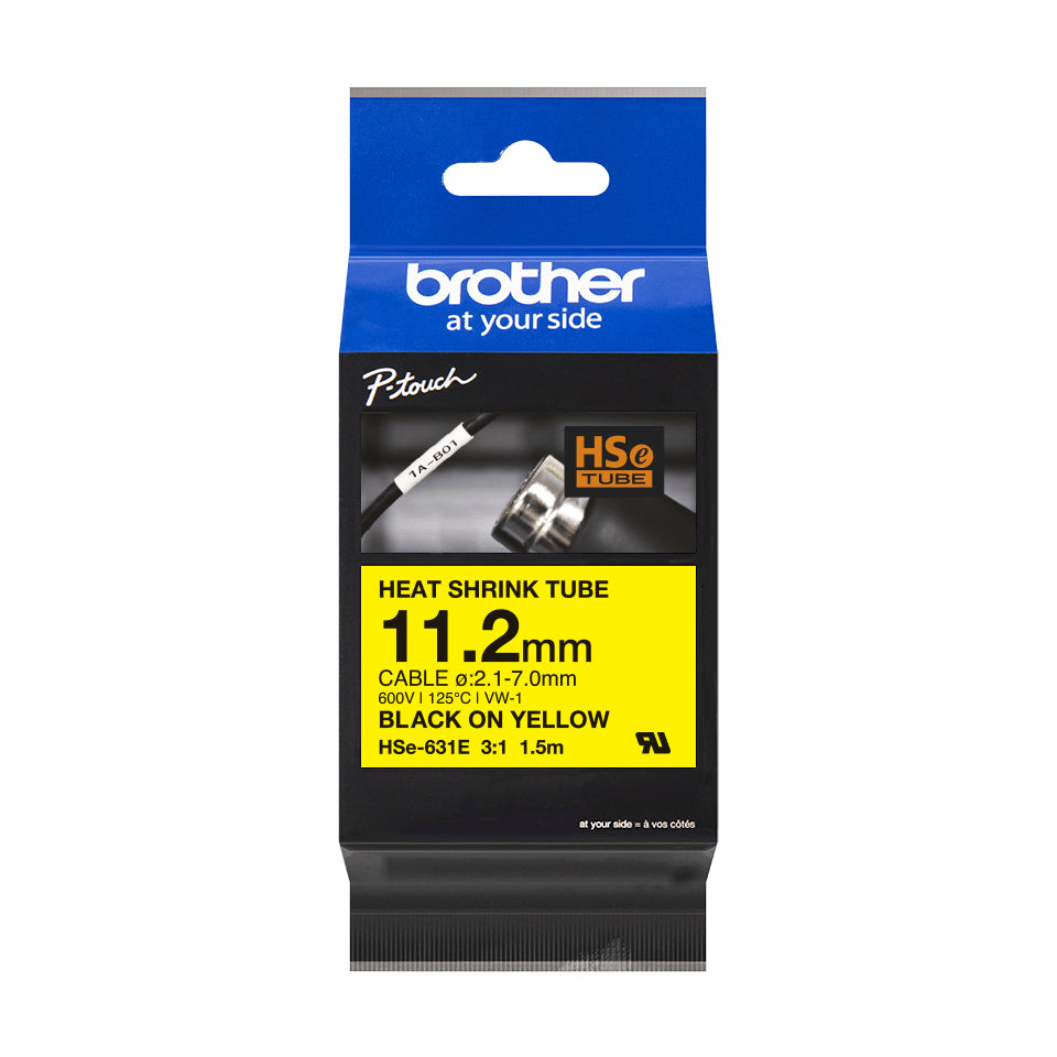 Brother HSe-631E Varmekrymperørtape (1,12 cm x 1,5 m) 1kassette(r)