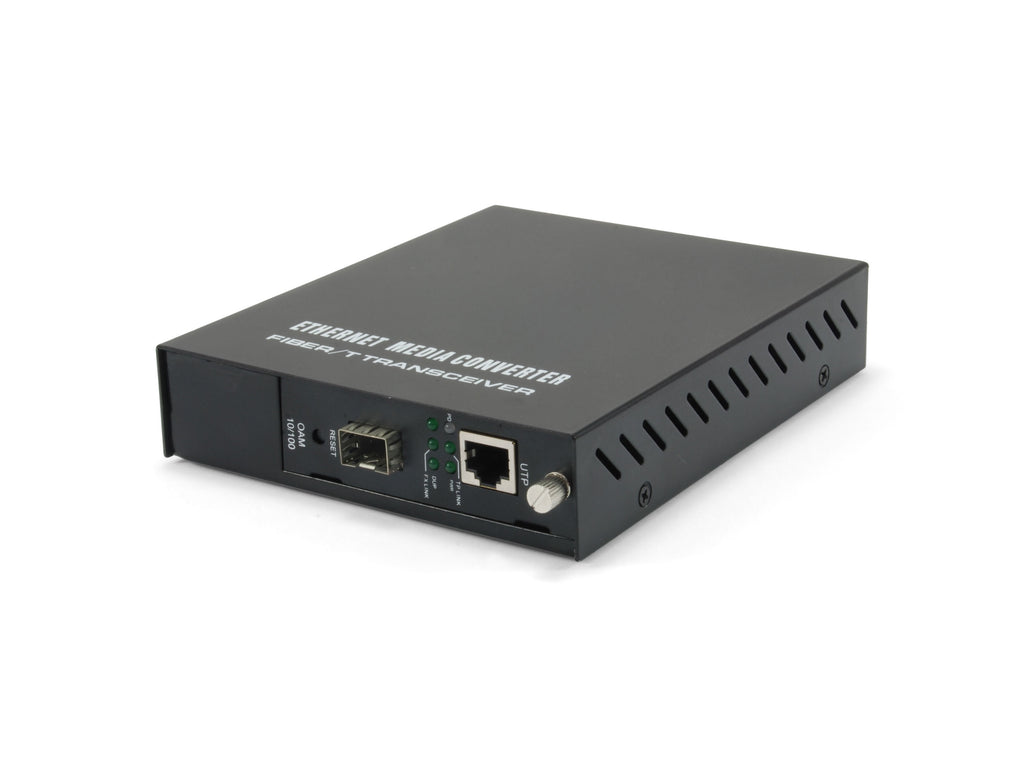 LevelOne FVM-1000 Convertisseur de Support Réseau 100 Mbit/s, Noir