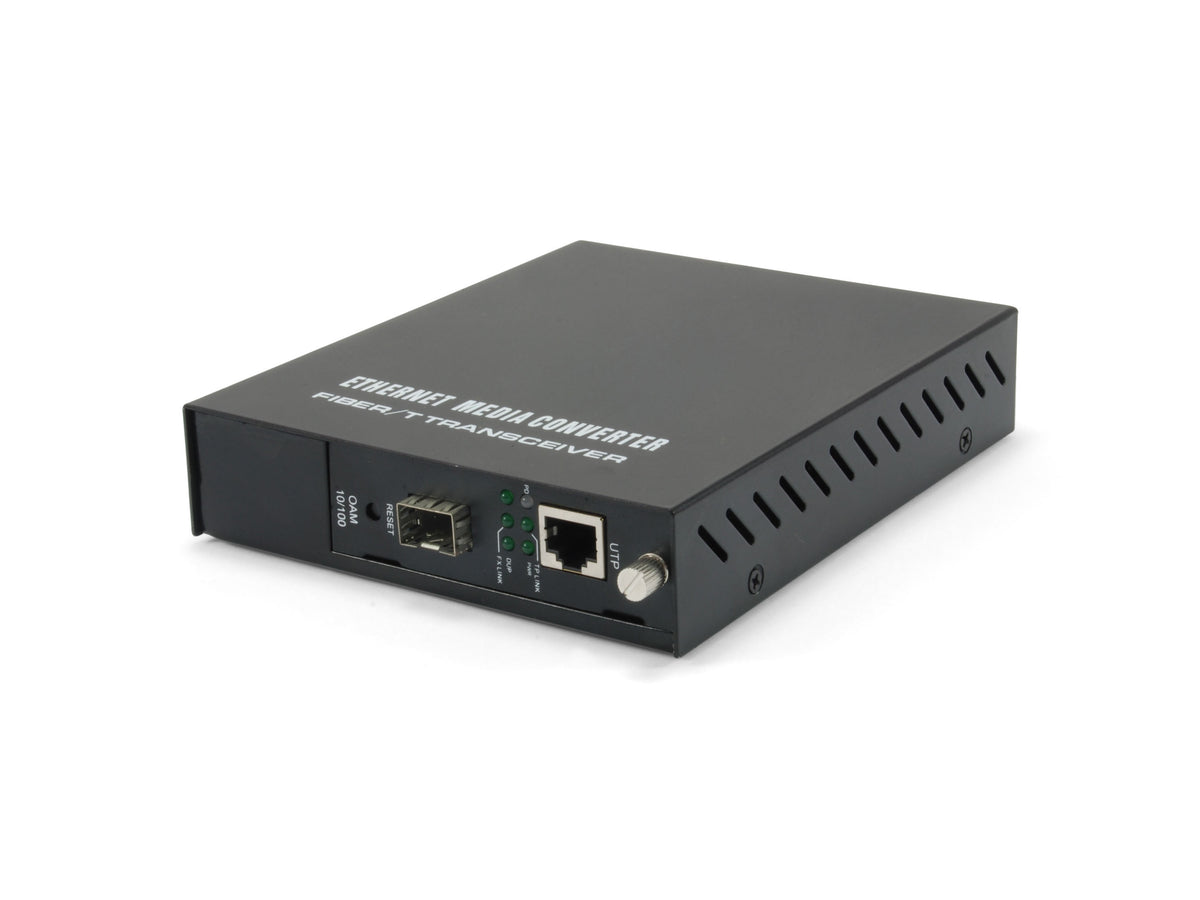 LevelOne FVM-1000 Convertisseur de Support Réseau 100 Mbit/s, Noir