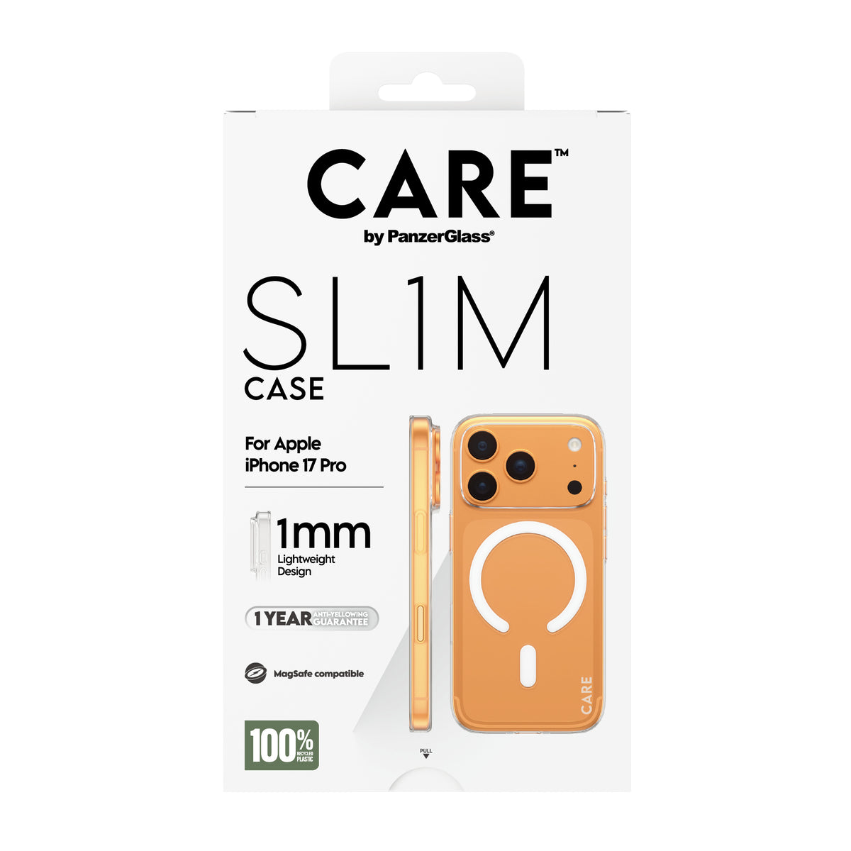 PanzerGlass CARE™ by ® SL1M Case Transparent w. MagSafe iPhone 17 Pro coque de protection pour téléphones portables Hous