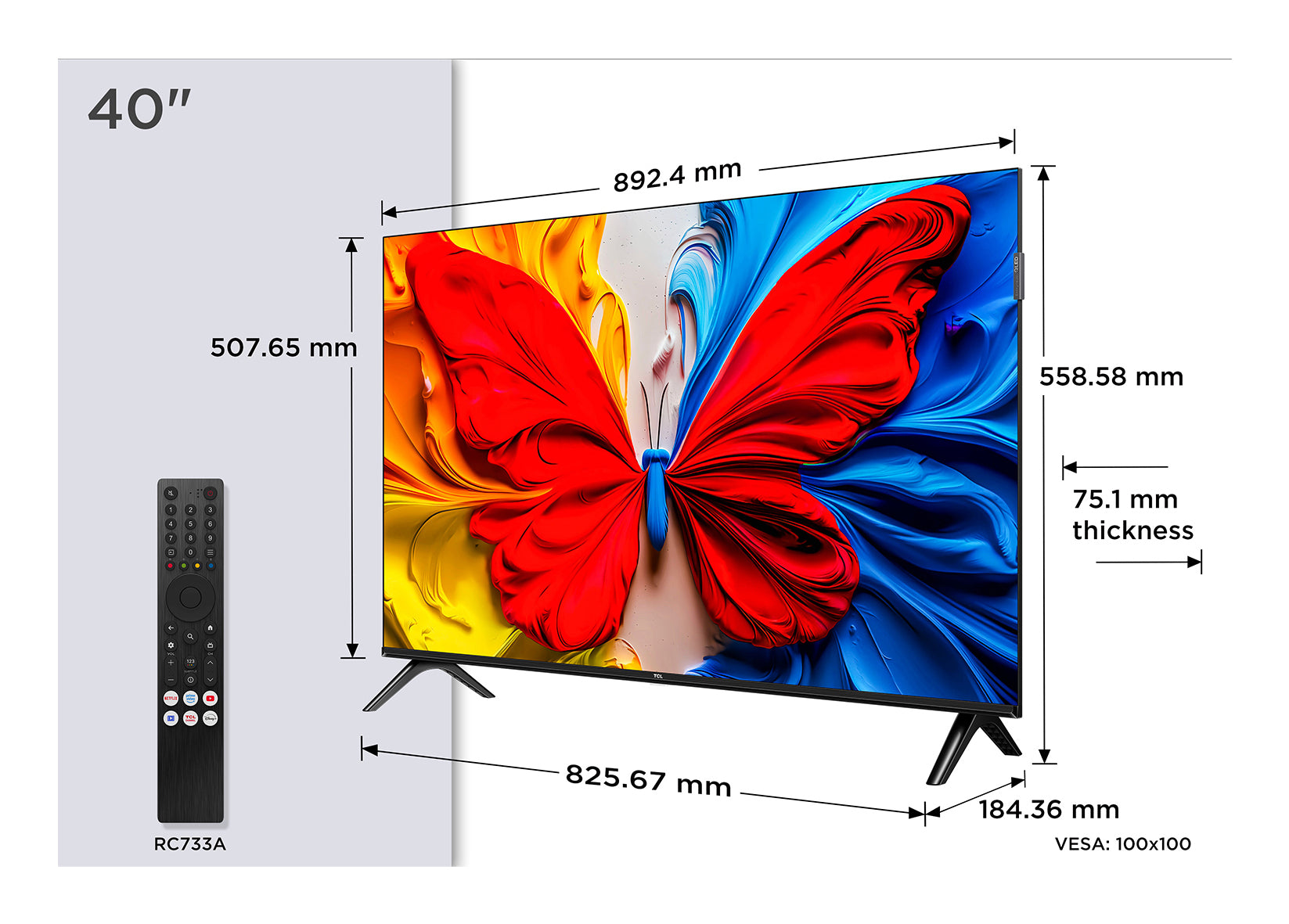TCL 40S5K TV 101,6 cm (40") Full HD Smart TV Wifi Noir