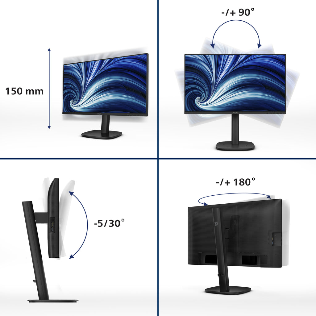 Philips 3000 series 24B2U3301/00 écran plat de PC 60,5 cm (23.8") 1920 x 1080 pixels Full HD LCD Noir - vue 3