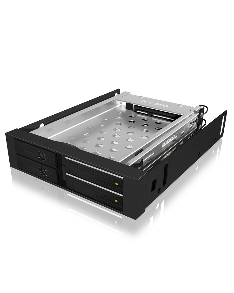 ICY BOX IB-2227StS 8,89 cm (3.5") Plateau de stockage de disques Noir