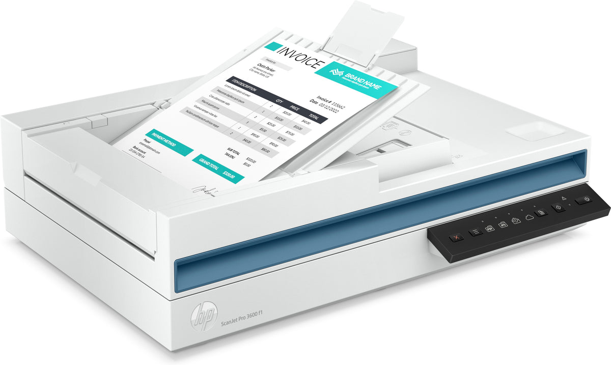 HP Scanjet Pro 3600 f1 Scanner à plat et chargeur automatique, 1200 x 1200 DPI, A4, Blanc