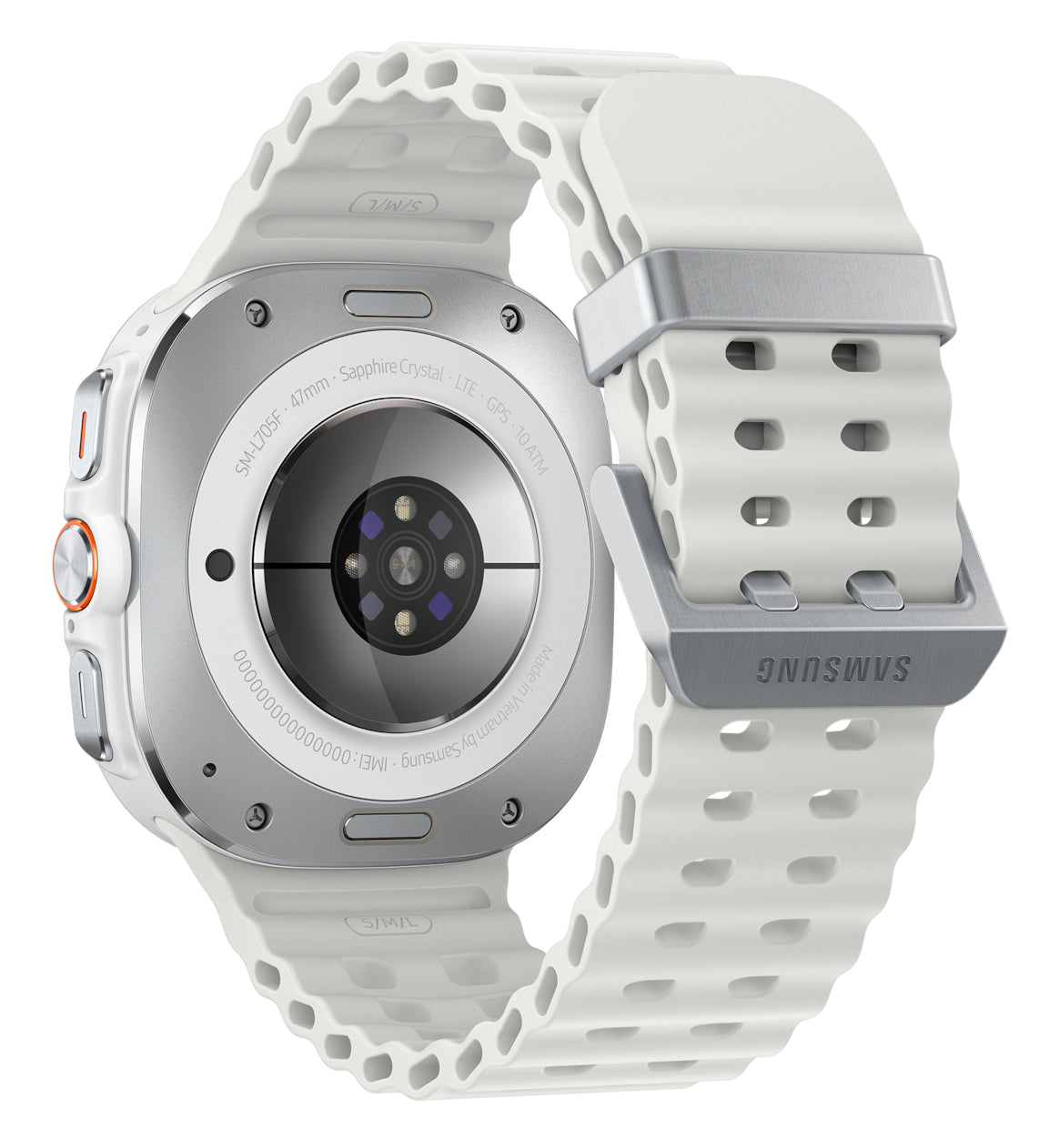 Samsung Galaxy Watch Ultra 3,81 cm (1.5") AMOLED 47 mm Numérique 480 x 480 pixels Écran tactile 4G Blanc Wifi GPS (satellite)